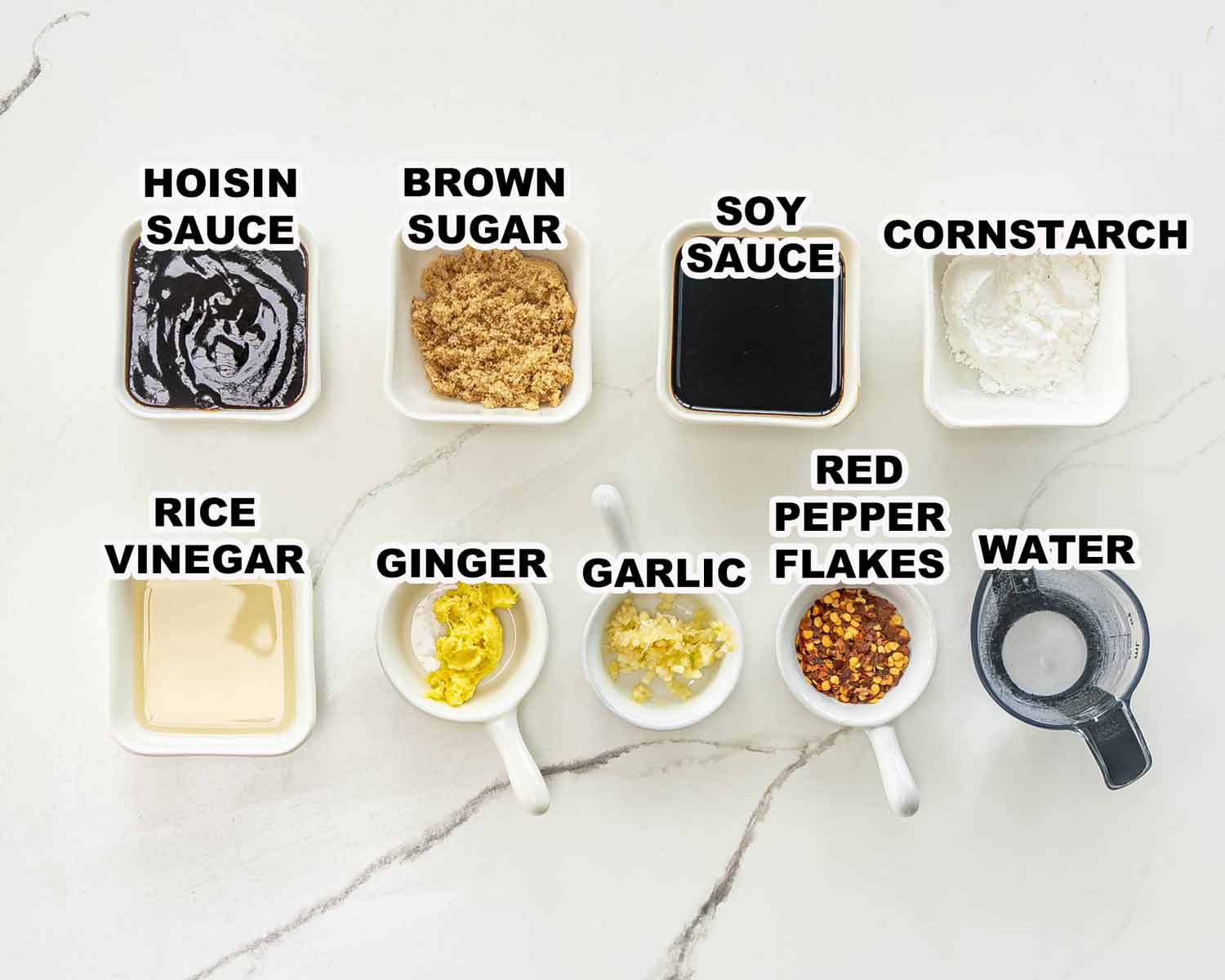 ingredients needed to make general tso's chicken.