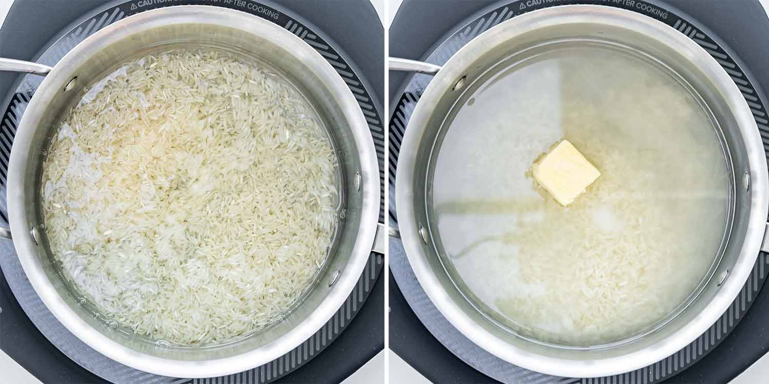 process shots showing how to cook the perfect jasmine rice.